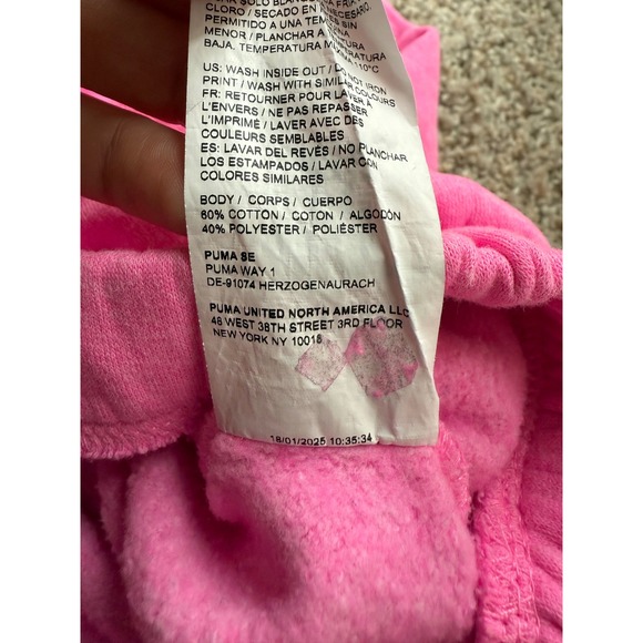 Kids Puma Pink Fleece Hoodie & Flared Leggings outfit Set‎ girls Size 24 Months - Picture 9 of 9